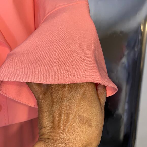 Emily 2PC Coral Polyester Skirt Suit Ruffles 16W - Picture 4 of 12